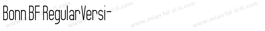 Bonn BF RegularVersi字体转换